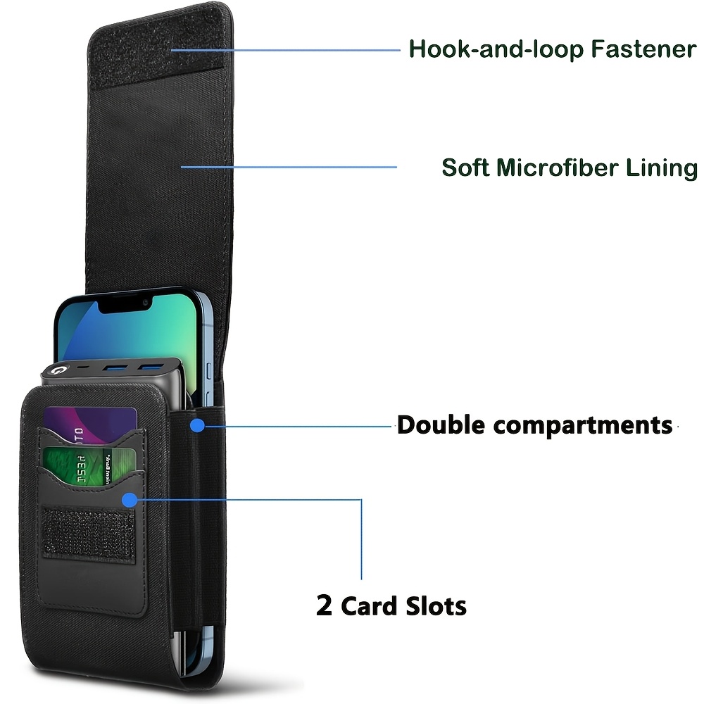 Dual-Slot Phone Waist Pouch with Card Slots